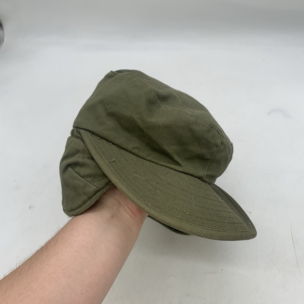 US Navy Intermediate Cold Weather Cap Size Medium Unisex Green Lined